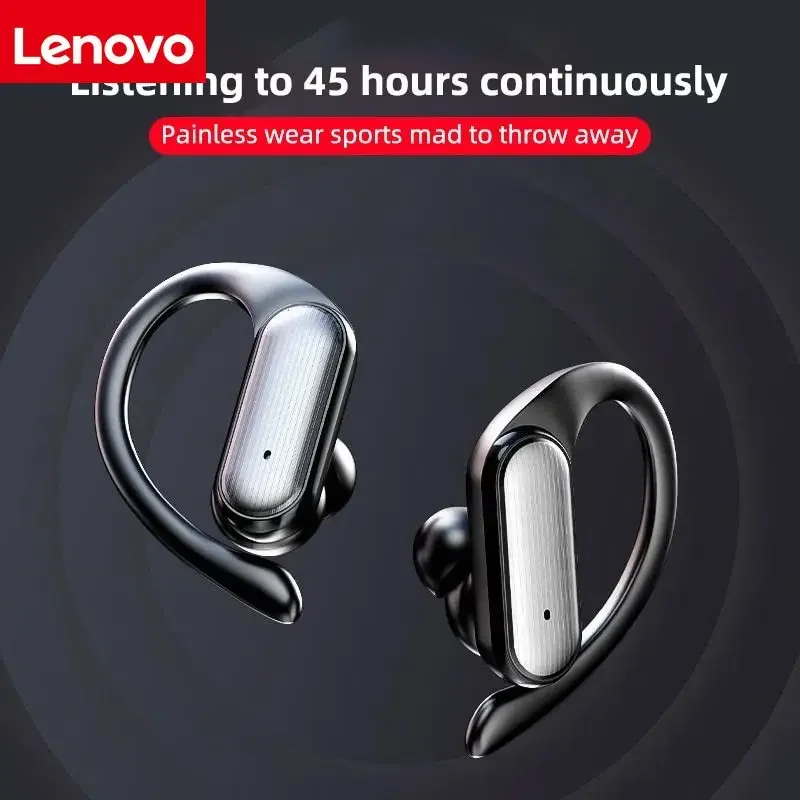 Lenovo A520 Auriculares inalámbricos Bluetooth, mini auriculares con control táctil, sonido estéreo HD, luz LED integrada, auriculares portátiles