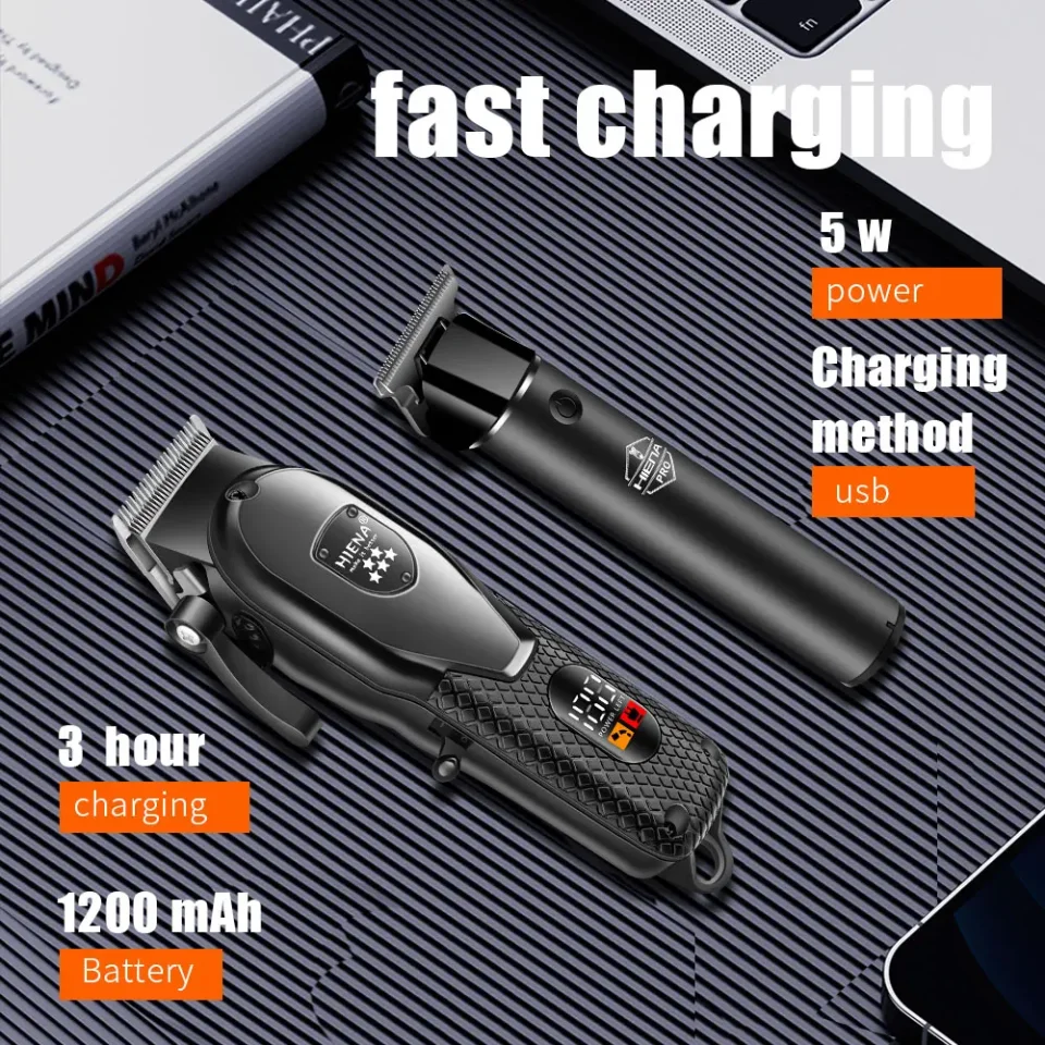 Kit de Cortadora de Pelo Hiena para Hombre, Afeitadora Eléctrica, Recortadora de Pelo Profesional con Pantalla Digital LCD