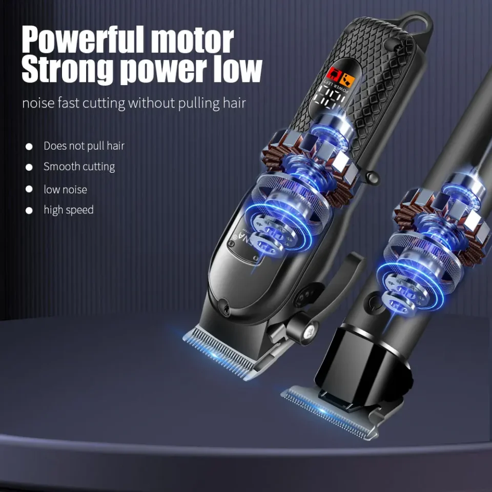Kit de Cortadora de Pelo Hiena para Hombre, Afeitadora Eléctrica, Recortadora de Pelo Profesional con Pantalla Digital LCD