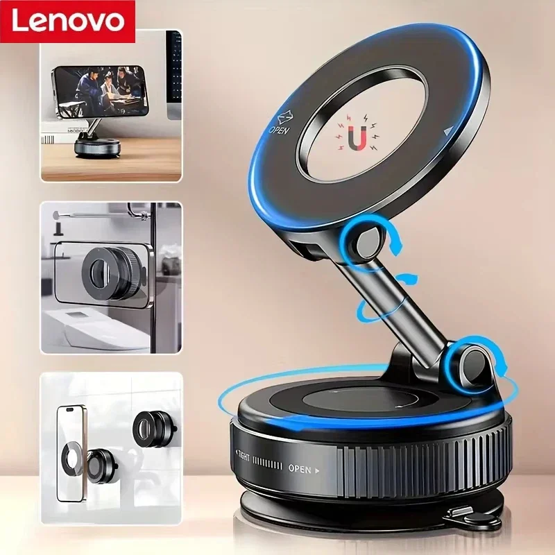 Soporte Magnético para Teléfono Lenovo Vacuum, Diseño Plegable 360 °   Soporte Ajustable para Celular en Auto para Transmisión en Vivo