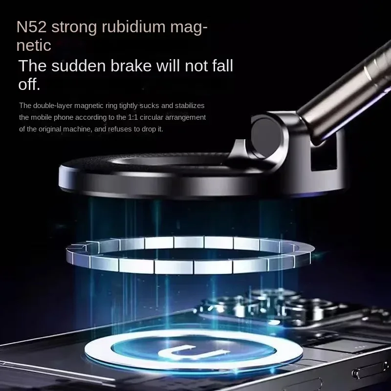 Soporte Magnético para Teléfono Lenovo Vacuum, Diseño Plegable 360 °   Soporte Ajustable para Celular en Auto para Transmisión en Vivo