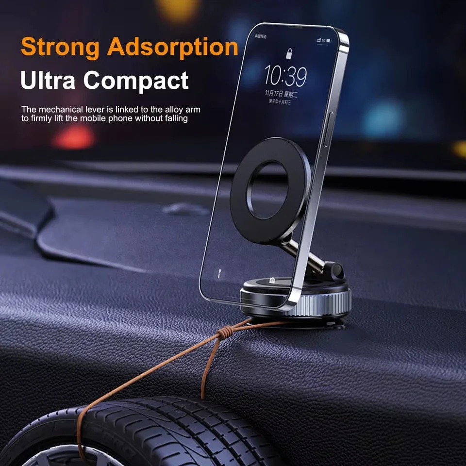 Soporte Magnético para Teléfono Lenovo Vacuum, Diseño Plegable 360 °   Soporte Ajustable para Celular en Auto para Transmisión en Vivo