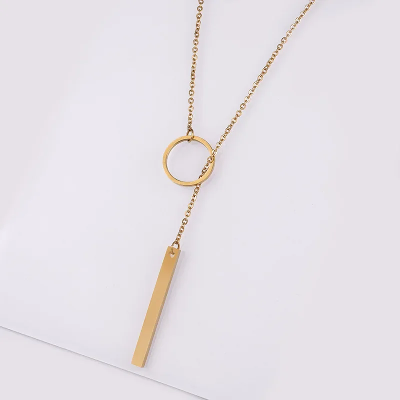 2025 nuevo diseño de collar de moda para mujer, collar redondo de Metal Simple a la moda, ventas al por mayor