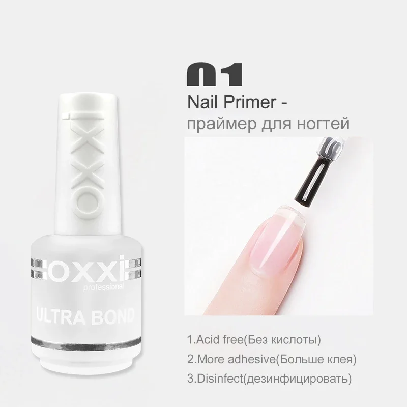 OXXI 15ml Base y Top Coat para Esmalte en Gel, Barniz Semipermanente, Top Coat de Goma, Base Coat Y, Gellac UV LED, Esmalte Permanente