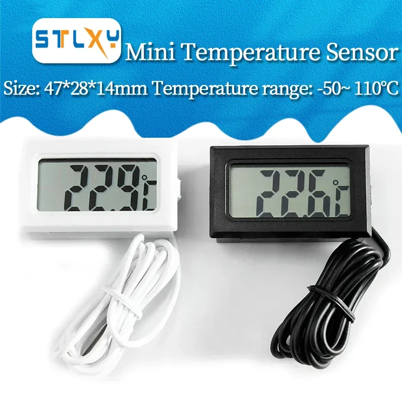 Mini termómetro digital LCD utilizado para congelador, temperatura de-50-110 ℃, termómetro para refrigerador, sonda impermeable para interiores y exteriores