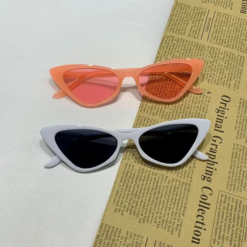 Gafas de sol estilo ojo de gato para mujer, lentes Retro con montura pequeña, protección UV400, accesorios de moda para la calle