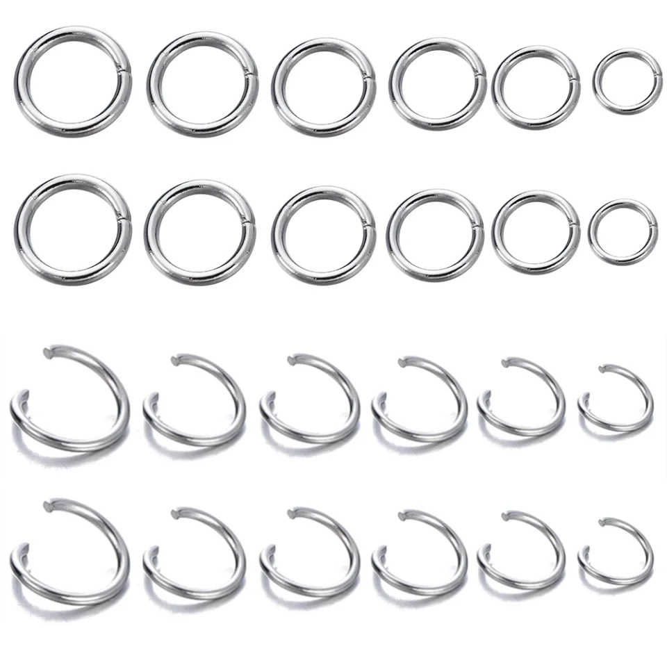 200 Uds. Anillos abiertos de acero inoxidable para fabricación de joyas, suministros DIY, conectores de anillos divididos de doble bucle para accesorios de joyería