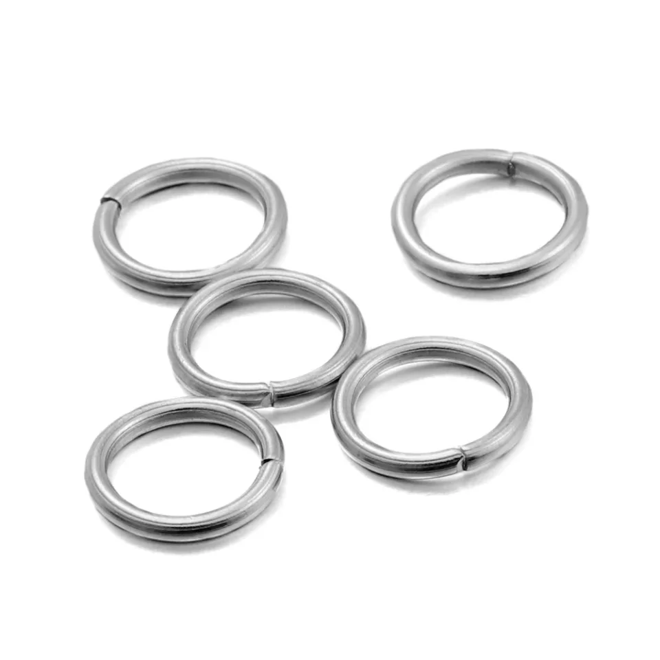 200 Uds. Anillos abiertos de acero inoxidable para fabricación de joyas, suministros DIY, conectores de anillos divididos de doble bucle para accesorios de joyería