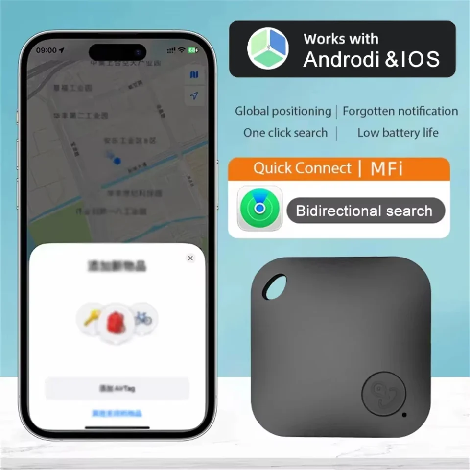 Nuevo localizador GPS Bluetooth inteligente antipérdida Lenovo Mini, compatible con Android e iOS, para llaves, mascotas, niños y billeteras.
