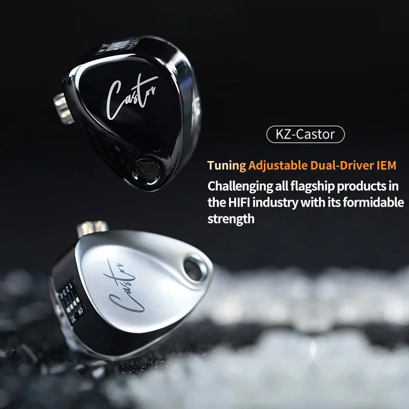 Nuevos auriculares KZ Castor In Ear HiFi 2DD dinámicos de alta gama con armadura equilibrada sintonizable, auriculares con Monitor, auriculares con cancelación