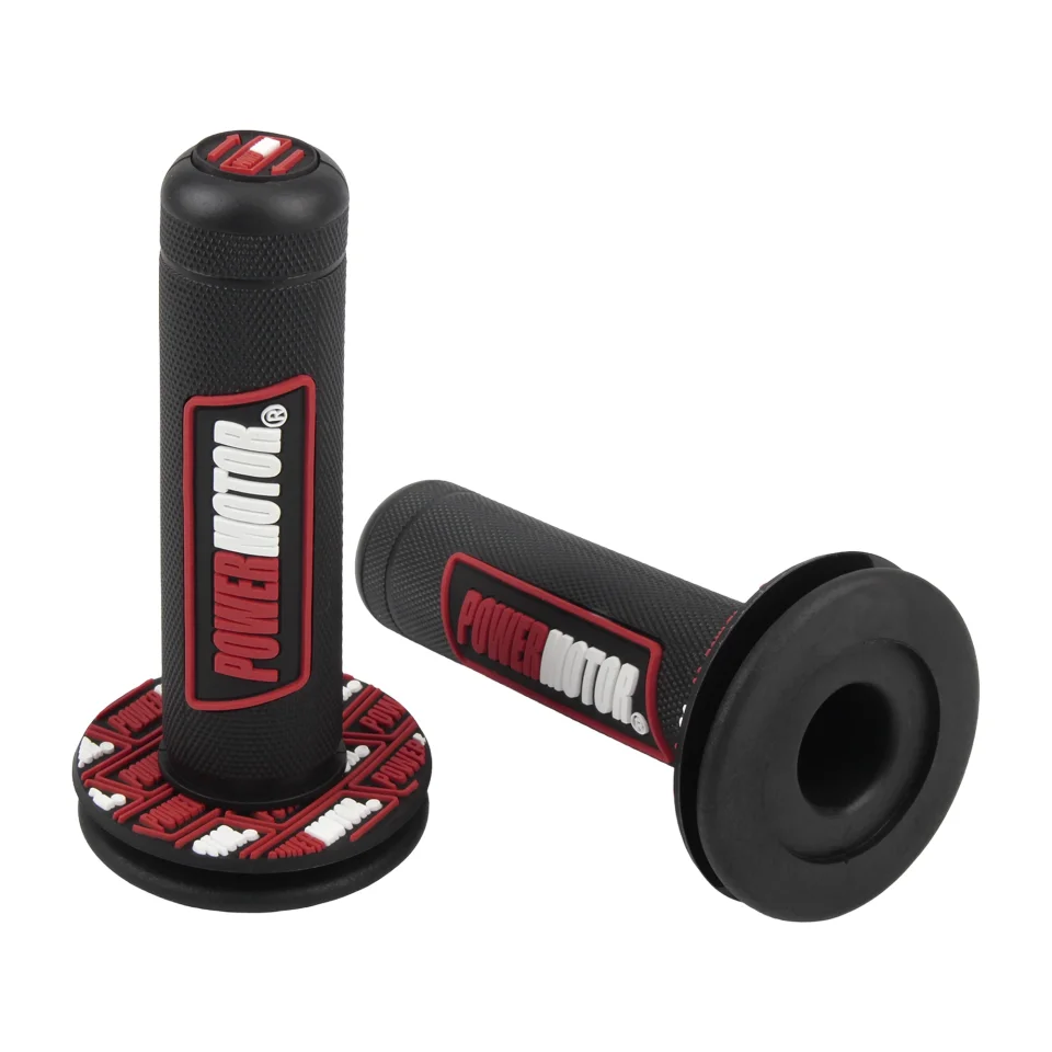 Empuñaduras PowerMotor para motocicleta de 22 y 24mm, mango de Gel antideslizante, resistente al desgaste, accesorios de manillar que absorben los golpes, Motocross Pit Bike