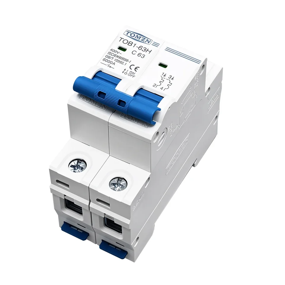 Interruptor Automático Miniatura TOMZN AC MCB TOB1-63H Curva C 230/400V~ 50Hz/60Hz 1P 2P 3P 4P 3A 6A 10A 16A 20A 25A 32A 40A 50A 63A