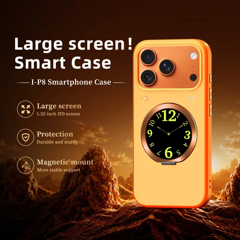 Funda para Teléfono Inteligente iPhone 17 Pro Max con Pantalla Digital Inteligente en la Parte Posterior, Fotos/GIFs/Videos Personalizables, Control Táctil