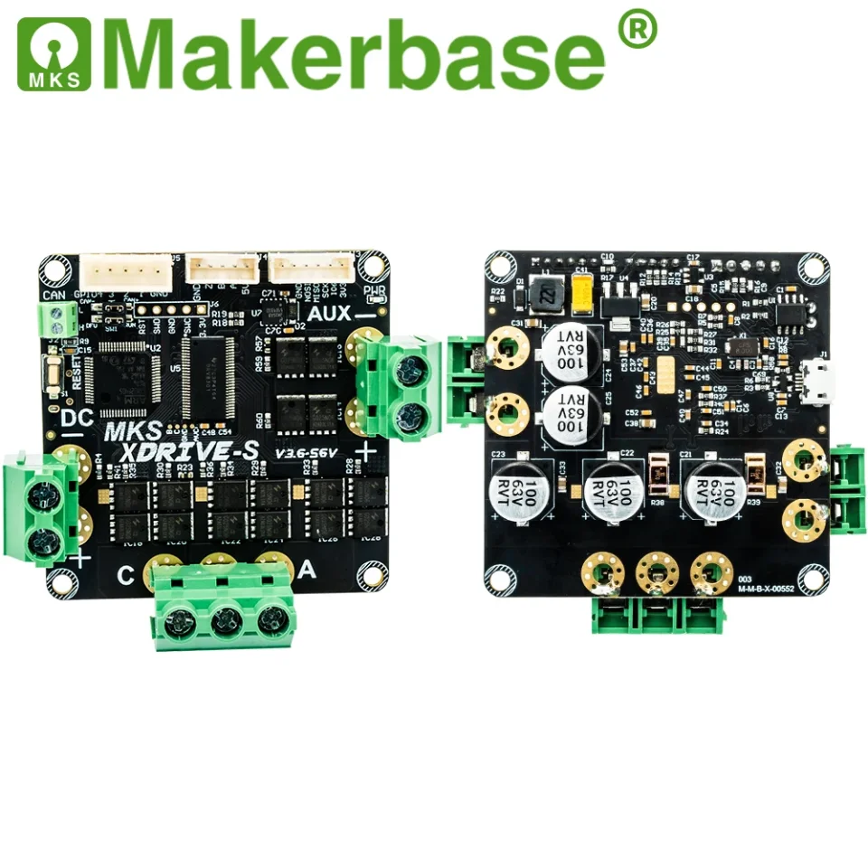 Controlador de servomotor sin escobillas de alta precisión Makerbase MKS XDRIVE 56v, basado en la actualización ODrv V3.6.