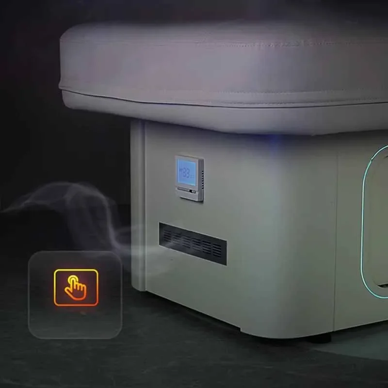 Mesa de masaje moderna de lujo, almacenamiento profesional, cama de masaje multifunción para adultos, muebles estéticos iluminados ajustables y cómodos