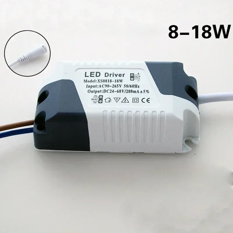 Controlador LED 8-18W 8-24W Controlador de lámpara de luz de techo Transformador Fuente de alimentación Controlador LED Piezas de transformadores de iluminación