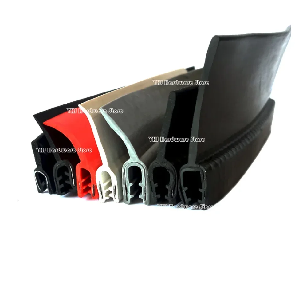 Tira de sellado de goma en forma de h/F/U, Panel de Metal de vidrio para coche, baño, balcón, puerta, ventana, bandas de borde, barra de sellado de protección contra el polvo