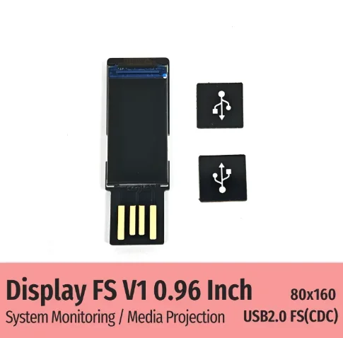 Pantalla secundaria para computadora de 0.96 pulgadas, pantalla pequeña USB, monitorización de estado, pantalla de proyección, pantalla portátil