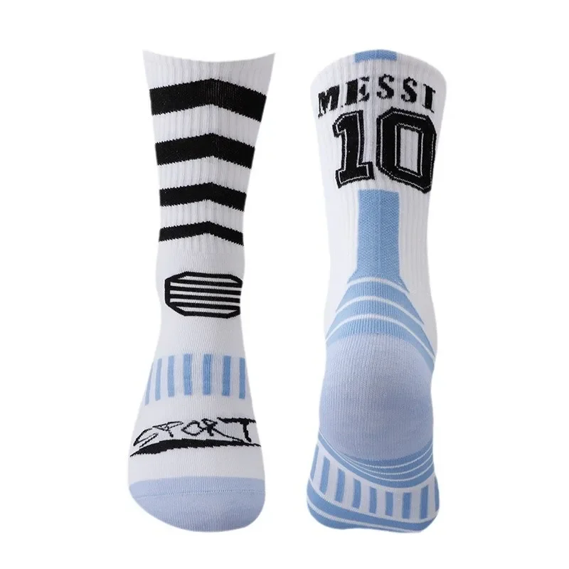 Calcetines de fútbol, calcetines de tubo medio a largo para hombre, que absorben el sudor, transpirables, modernos, versátiles, calcetines deportivos de tubo alto.