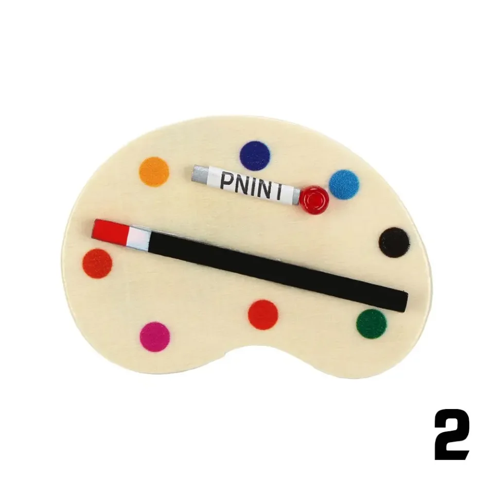 Juego de modelos de accesorios de juguete, muebles de casa de muñecas, Mini caja de madera de caballete en miniatura, tablero de dibujo, bolígrafo de pintura de artista