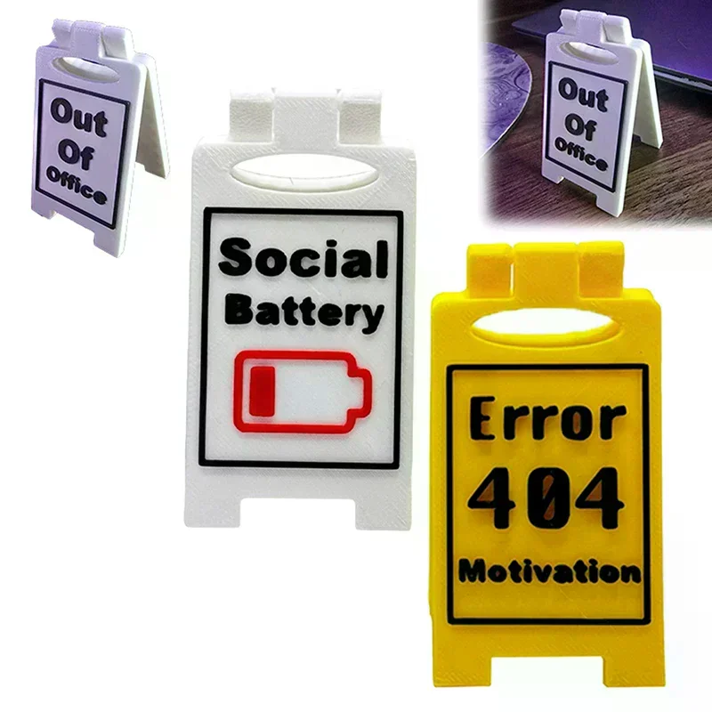 Letrero de escritorio de oficina humorístico: decoración de escritorio de oficina en casa "Cuá trabajo", "Busy", regalo de colega unisex, multifuncional