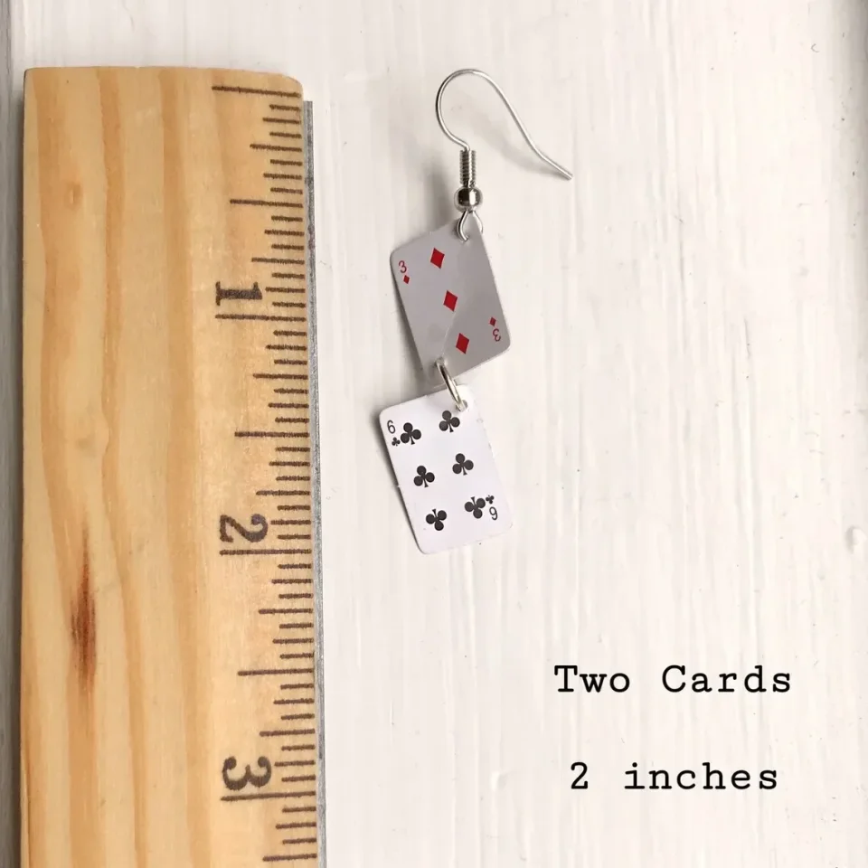 Pendientes de naipes joya clásica hecha a mano belleza joyería punk preciosa declaración de boda mujeres para su regalo