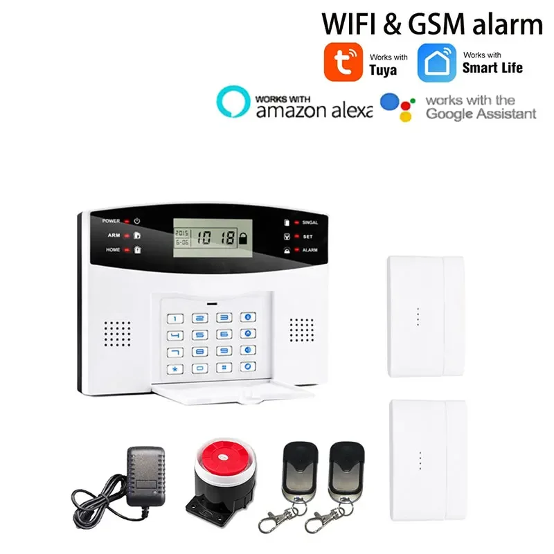Sistema de alarma inteligente inalámbrico para el hogar, dispositivo de seguridad antirrobo con pantalla LCD, gsm, wifi, marcador automático