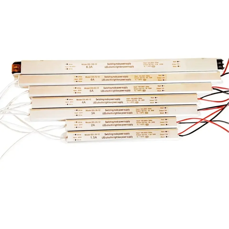 Fuente de alimentación del controlador LED, transformador de iluminación, controlador LED de conmutación AC220V a DC 12V/24V, pieza de alimentación de placa para lámpara de tira de luz LED