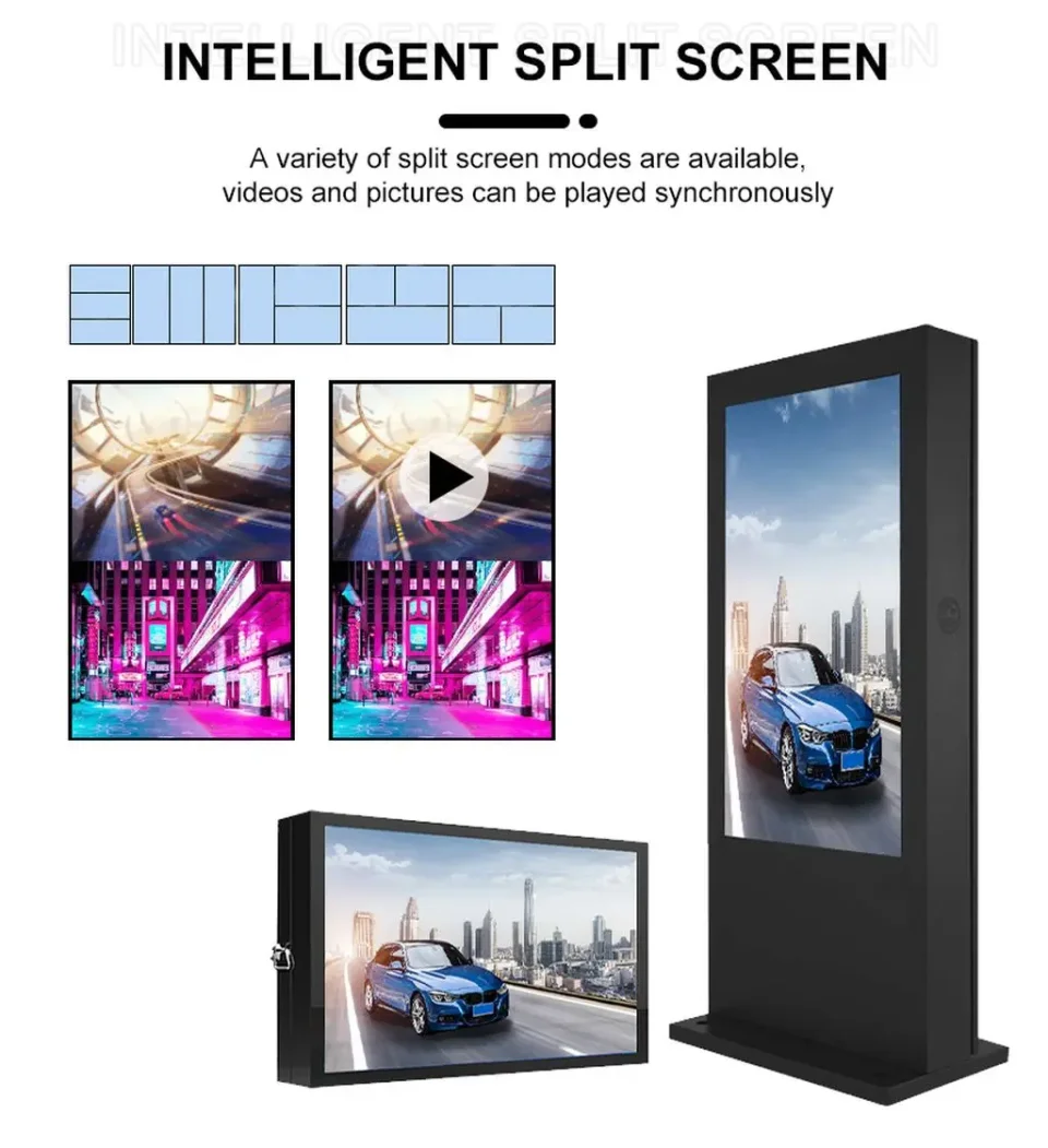 Pantalla Digital a Color para Publicidad Exterior, Pantalla Electrónica de Alta Calidad con Vidrio Templado AR, Resistente al Agua IP65