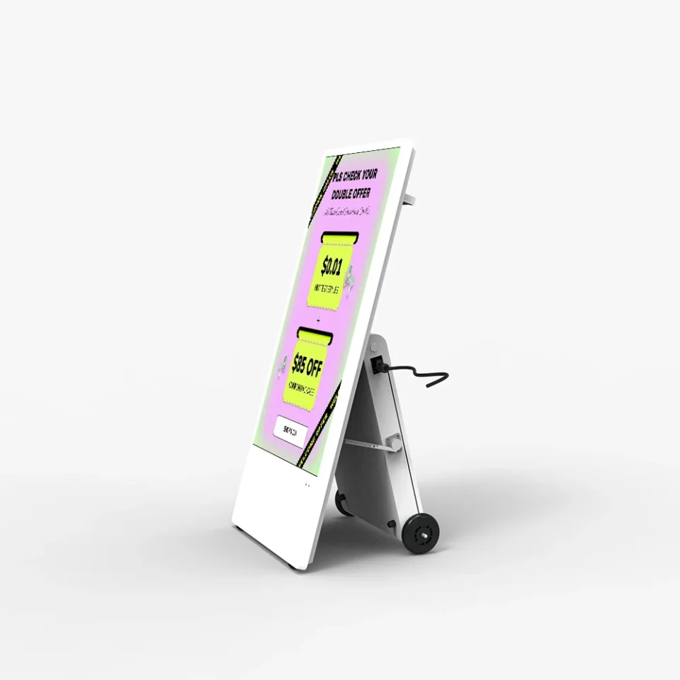 Pantalla de Publicidad Digital, Pantalla Publicitaria con Batería, Pantallas Portátiles, Señalización Digital, Pantalla LCD Portátil