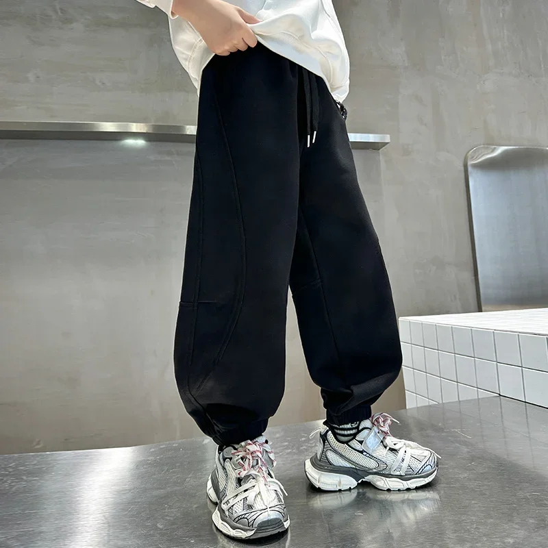 Pantalones de chándal de Color sólido para niños, ropa informal para adolescentes, recién llegados, primavera, otoño, 5 a 14 años
