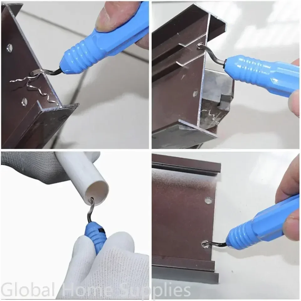 Kit de herramientas de desbarbado, cuchillo de desbarbado, gran herramienta manual para quitar rebabas con una hoja para madera/plástico/aluminio/cobre y acero