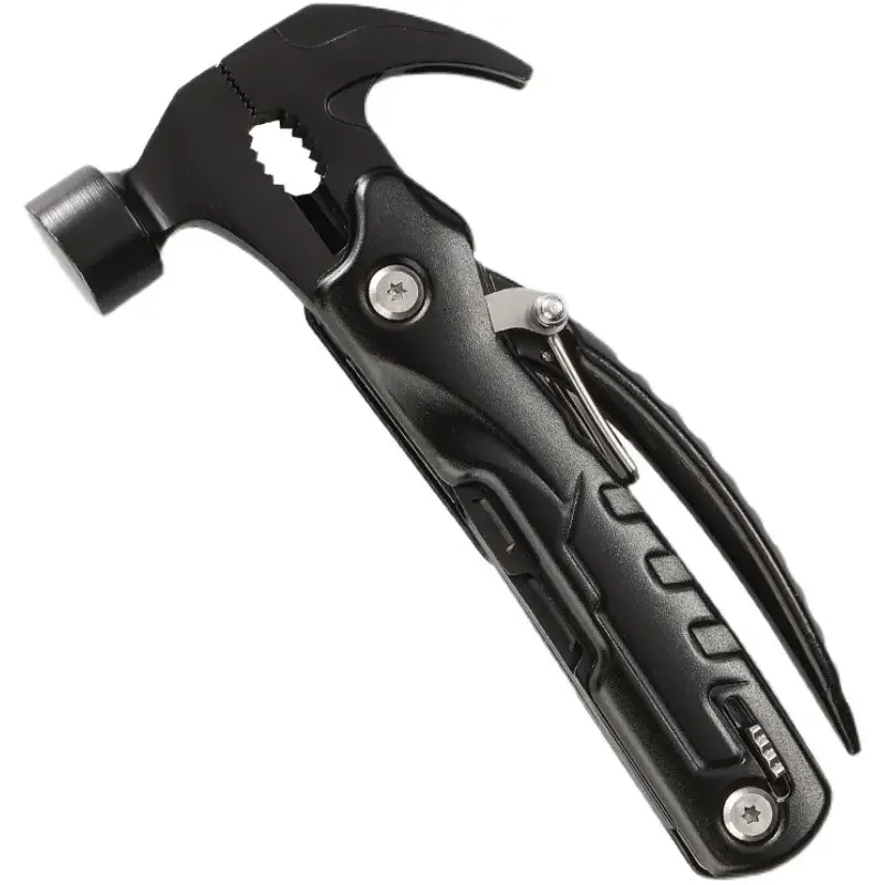 Martillo multiherramienta, multiherramienta de acero inoxidable 12 en 1, juego de multiherramientas plegable de alta resistencia con herramientas de corte
