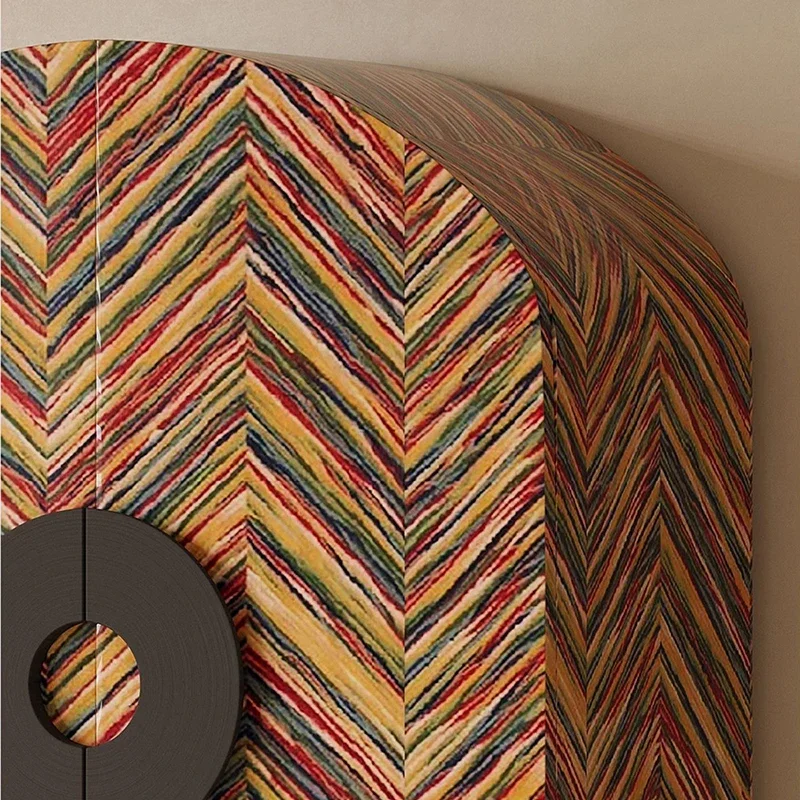 Cajonera alta para sala de estar contra la pared, vitrina artística, modelo de diseño, mueble de entrada