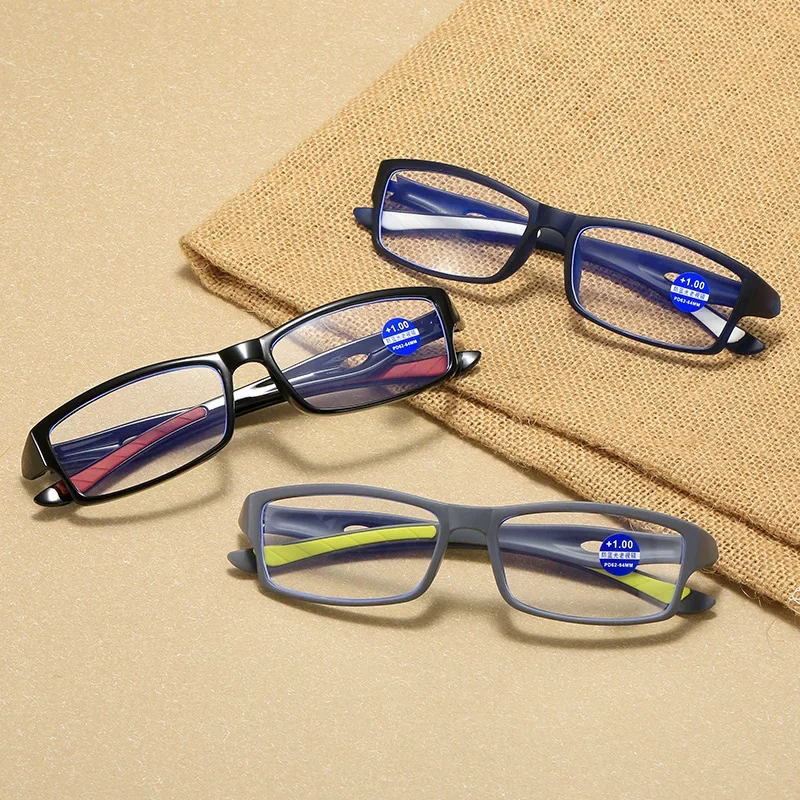 Gafas de lectura de moda para hombre y mujer, lentes deportivas antideslizantes, antiluz azul, alta definición, Para Ordenador + 1,0 + 2,0 + 3,0 + 4,0