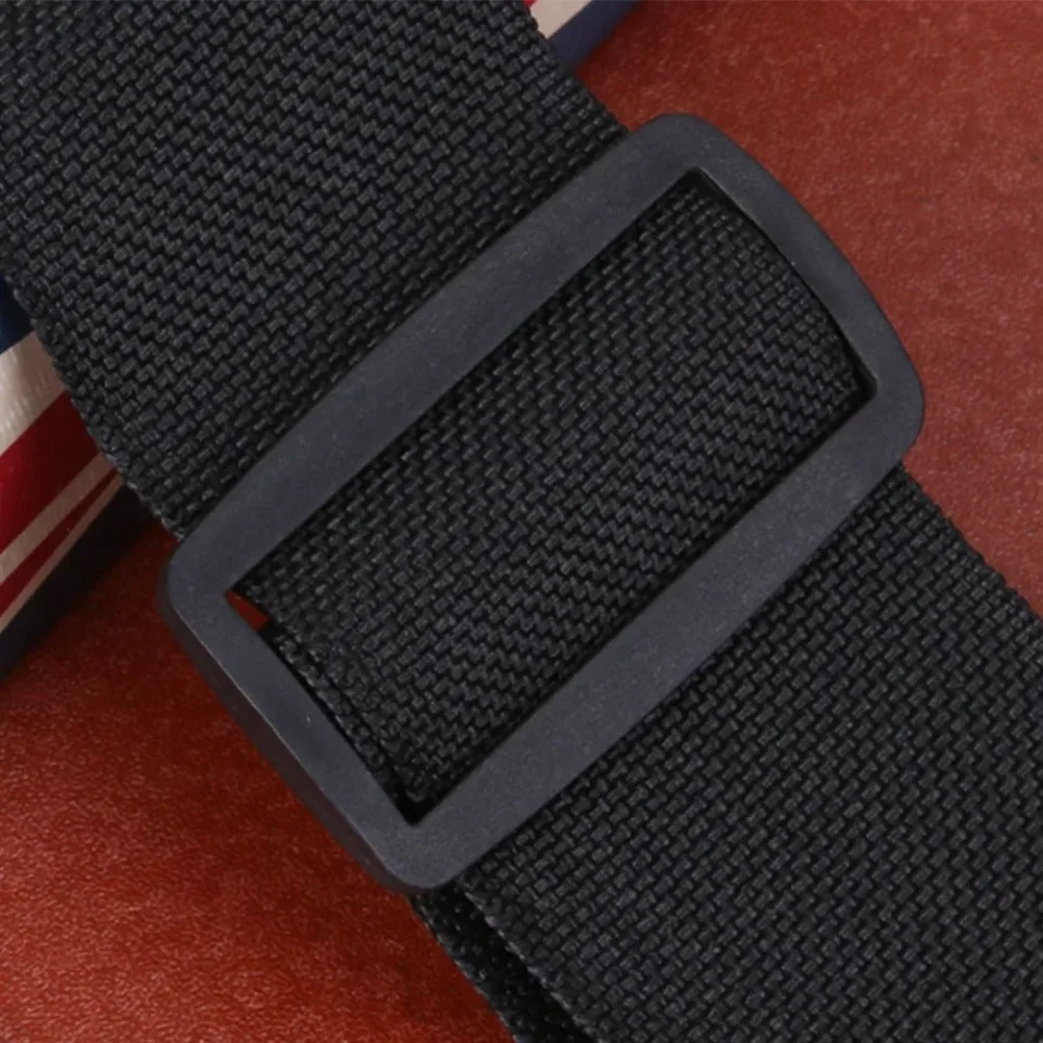 Correa de guitarra ajustable para guitarras eléctricas acústicas, bajo, ukelele, extremos de cuero de nailon negro, accesorios para guitarra