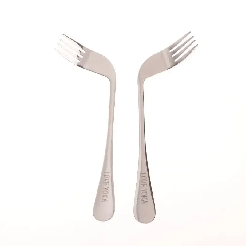 Utensilio, cuchara curva, tenedor, autoalimentación, Reductor de presión de muñeca, utensilio de presión de muñeca en ángulo para pacientes mayores