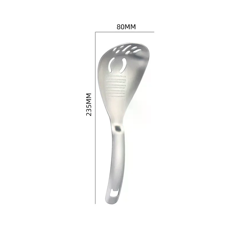 Utensilio de cocina multifuncional de acero inoxidable para cocinar, rallador de ajo, jengibre y verduras, cuchara, suministros de cocina