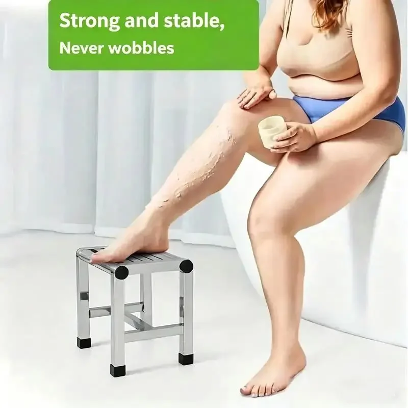 Taburete de Acero Inoxidable, Duradero, Hermoso, Resistente a la Corrosión, para Baño, Ducha, Recolección de Vegetales, Uso Doméstico