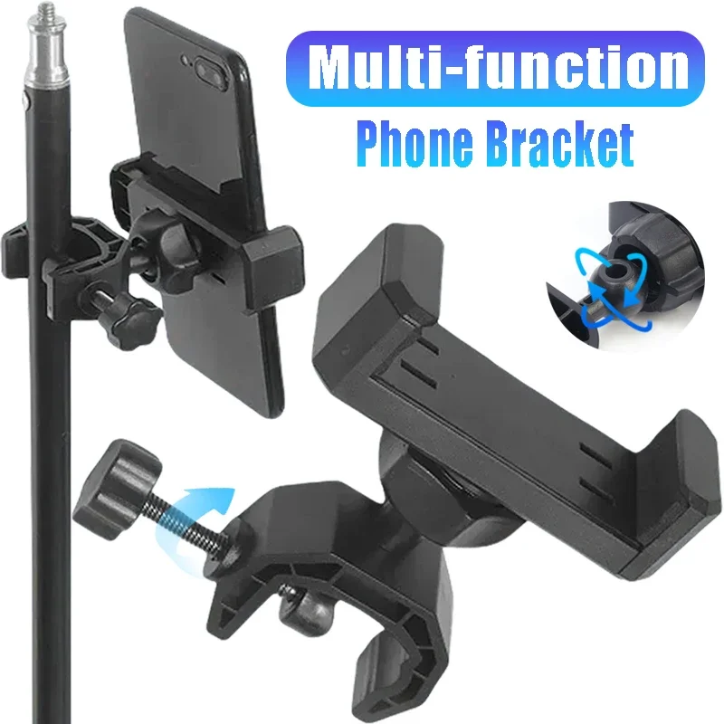 Soporte para teléfono con trípode multifunción en vivo, soporte Universal para teléfono móvil con Clip, accesorios de Clip fijo para iPhone y Samsung
