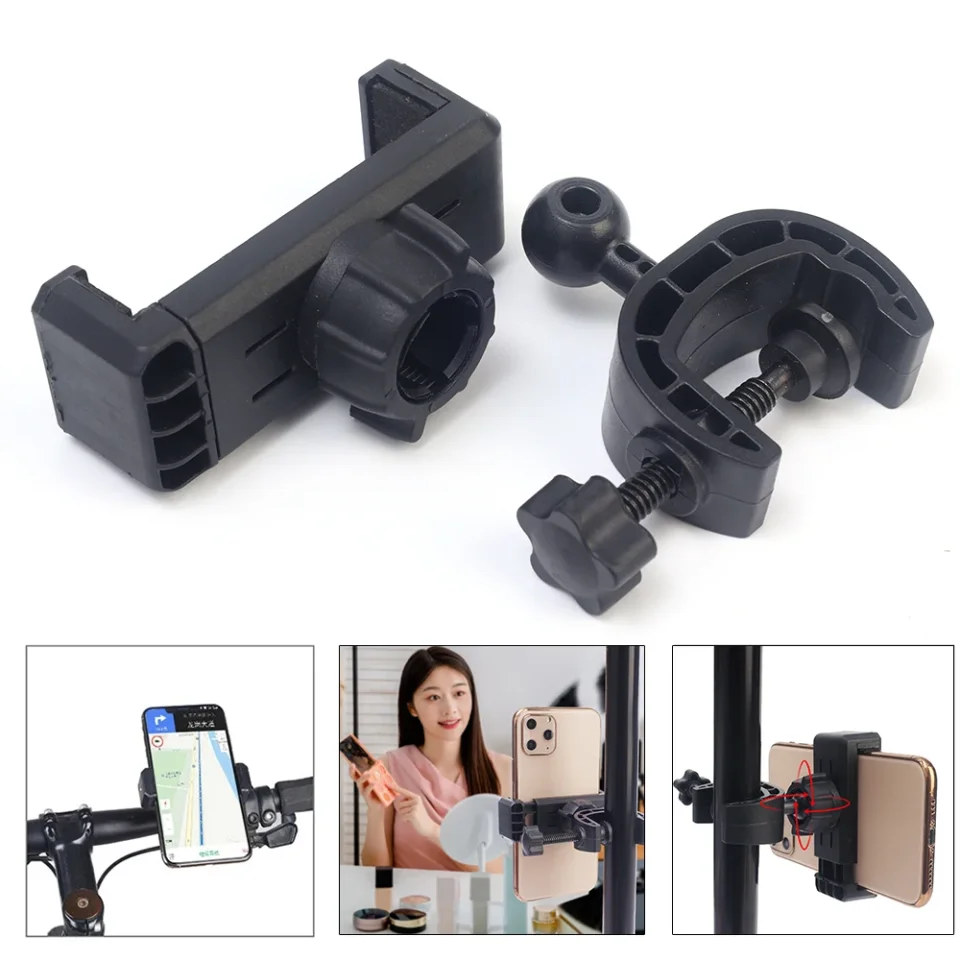 Soporte para teléfono con trípode multifunción en vivo, soporte Universal para teléfono móvil con Clip, accesorios de Clip fijo para iPhone y Samsung
