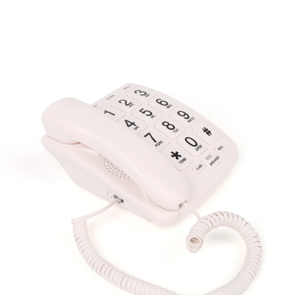 Teléfonos de Botones Grandes para Personas Mayores, Teléfonos Fijos para Ancianos, Teléfono Doméstico con Botones Grandes para Personas con Discapacidad Visual