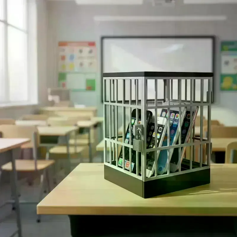 1 unidad de caja de seguridad para teléfono móvil con temporizador, soporte de bloqueo para smartphones, dispositivo de almacenamiento para aula, hogar y oficina
