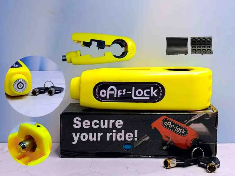 CANDADO AMARILLO CAPS-LOCK P/MOTO 12055AM