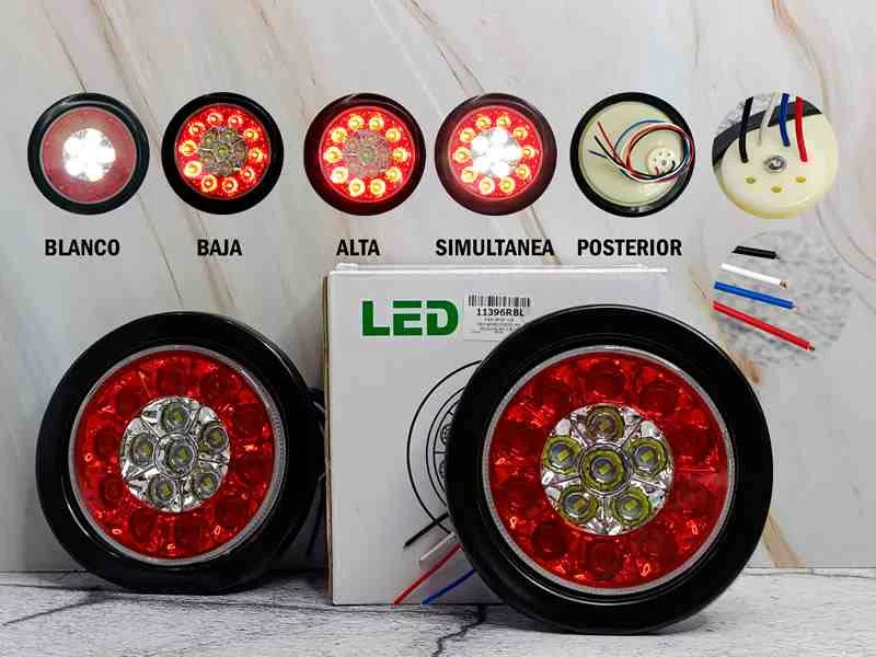 PAR STOP 12V BD- NEGRO REDO 16L ROJO- BLAN 14CM 11396RBL