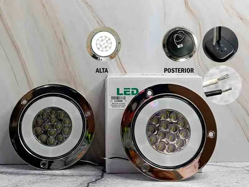 PAR STOP 12V MATE BD- CROM-PLAST REDO BLANCO 14L 14CM 12286B
