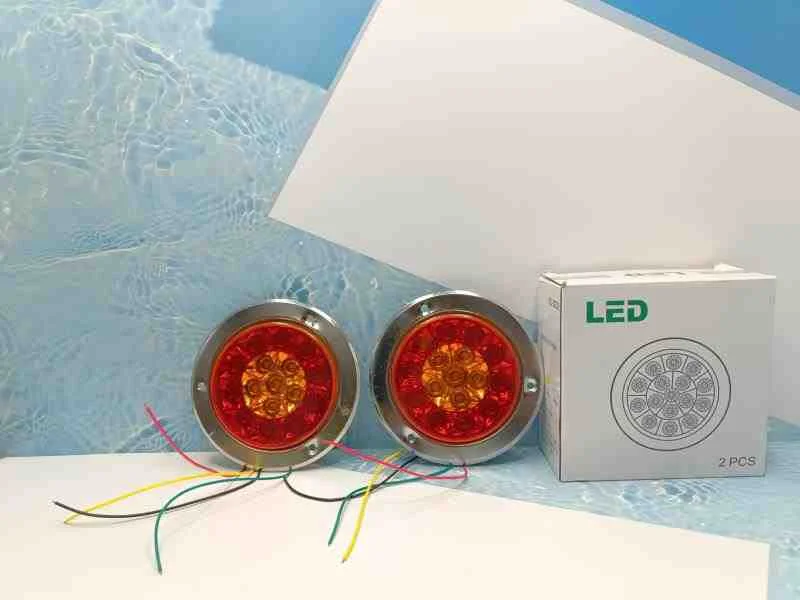 PAR STOP 24V BD- CROM-GR REDO 16L ROJO-AMA 14.5CM 11394RAM