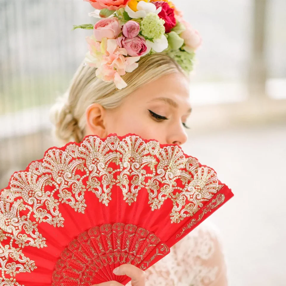 1 paquete de abanicos de mano Hanfu para mujer, abanicos plegables, artesanía artística, regalo perfecto para fiestas, baile y decoración del hogar