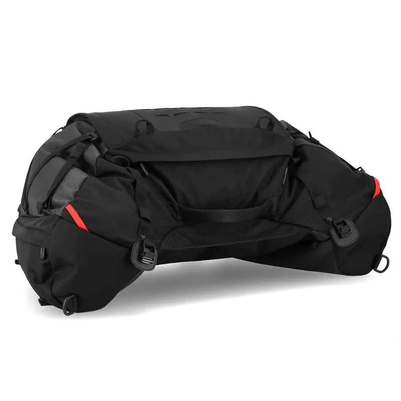 Bolsas traseras para motocicleta, bolsas versátiles de alta capacidad de 50L, asa de transporte, paquete trasero, bolsa impermeable interna reflectante para asiento trasero