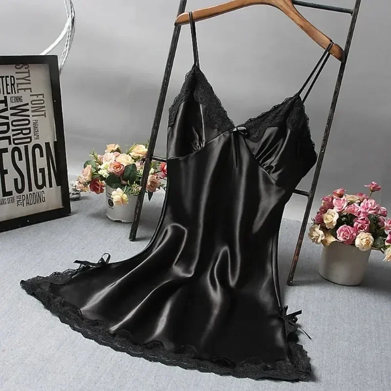 Camisola Sexy de retazos de encaje, lencería, camisón, vestido de novia, ropa para dormir, camisón, camisones de mujer, ropa de dormir Sexy
